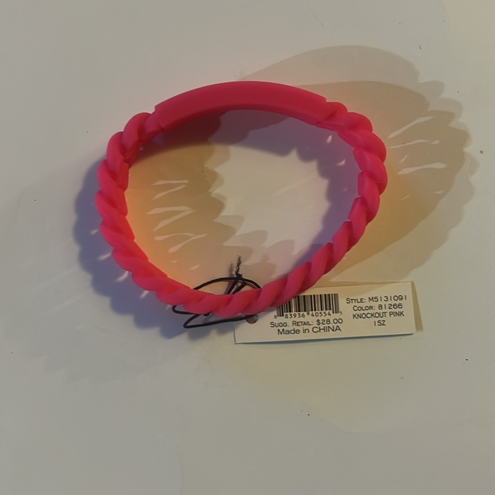 Marc by Marc Jacobs Neon Pink Rubber Bracelet - Picture 4 of 4